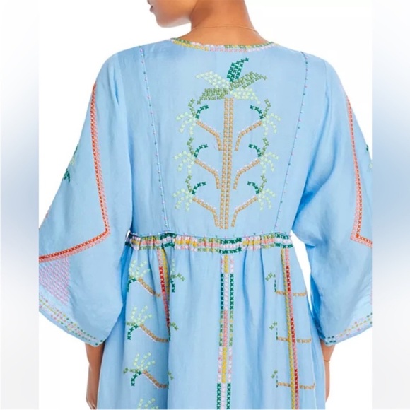 FARM Rio Women’s Embroidered Pineapple linen-blend Maxi Dress, XL, NWT $345 - Picture 15 of 16
